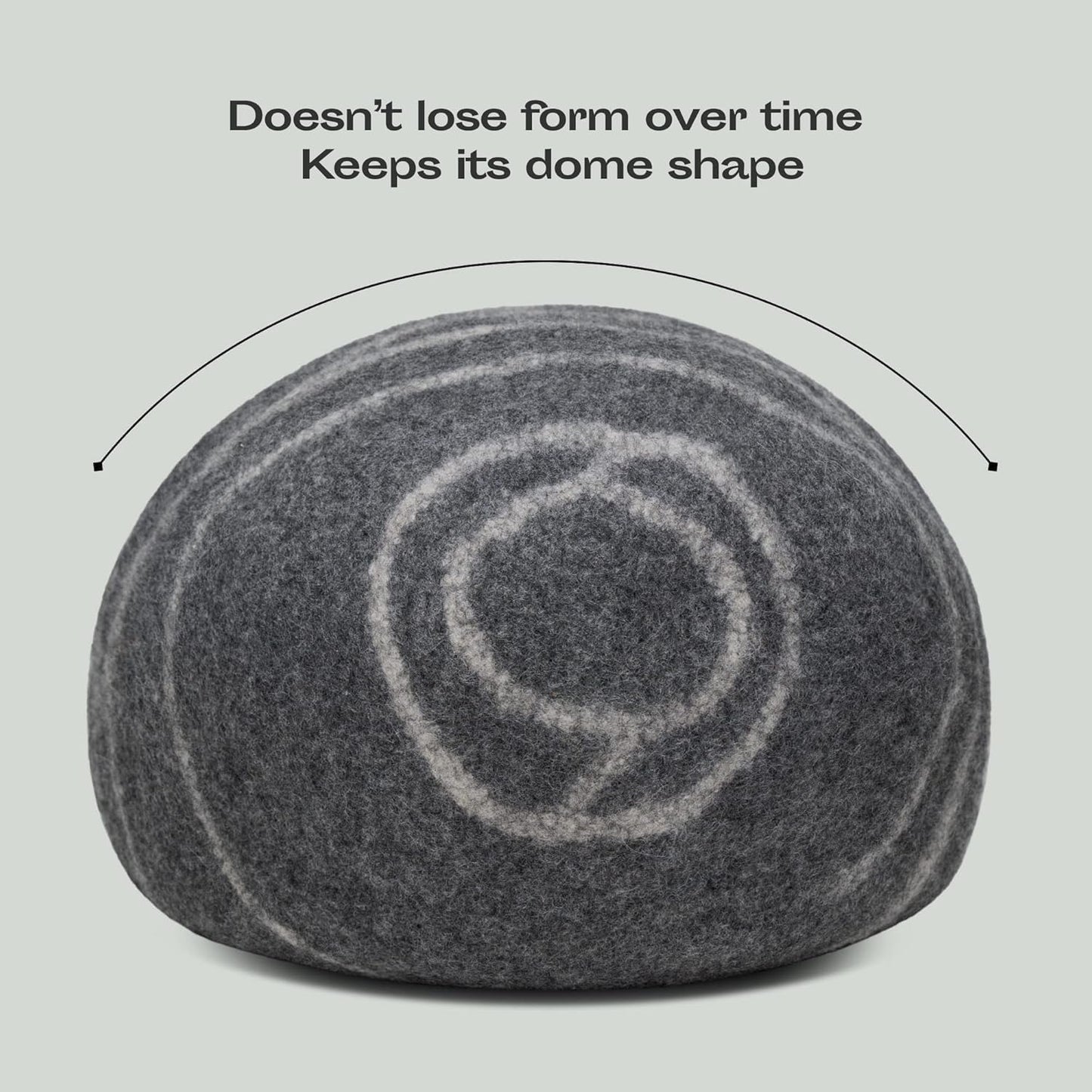 Cat Cave - Merino Wool Bed for Indoor Cats (Dark Gray, Medium)