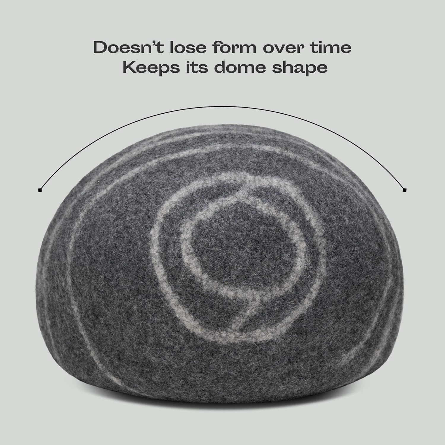 Cat Cave - Merino Wool Bed for Indoor Cats (Dark Gray, Medium)